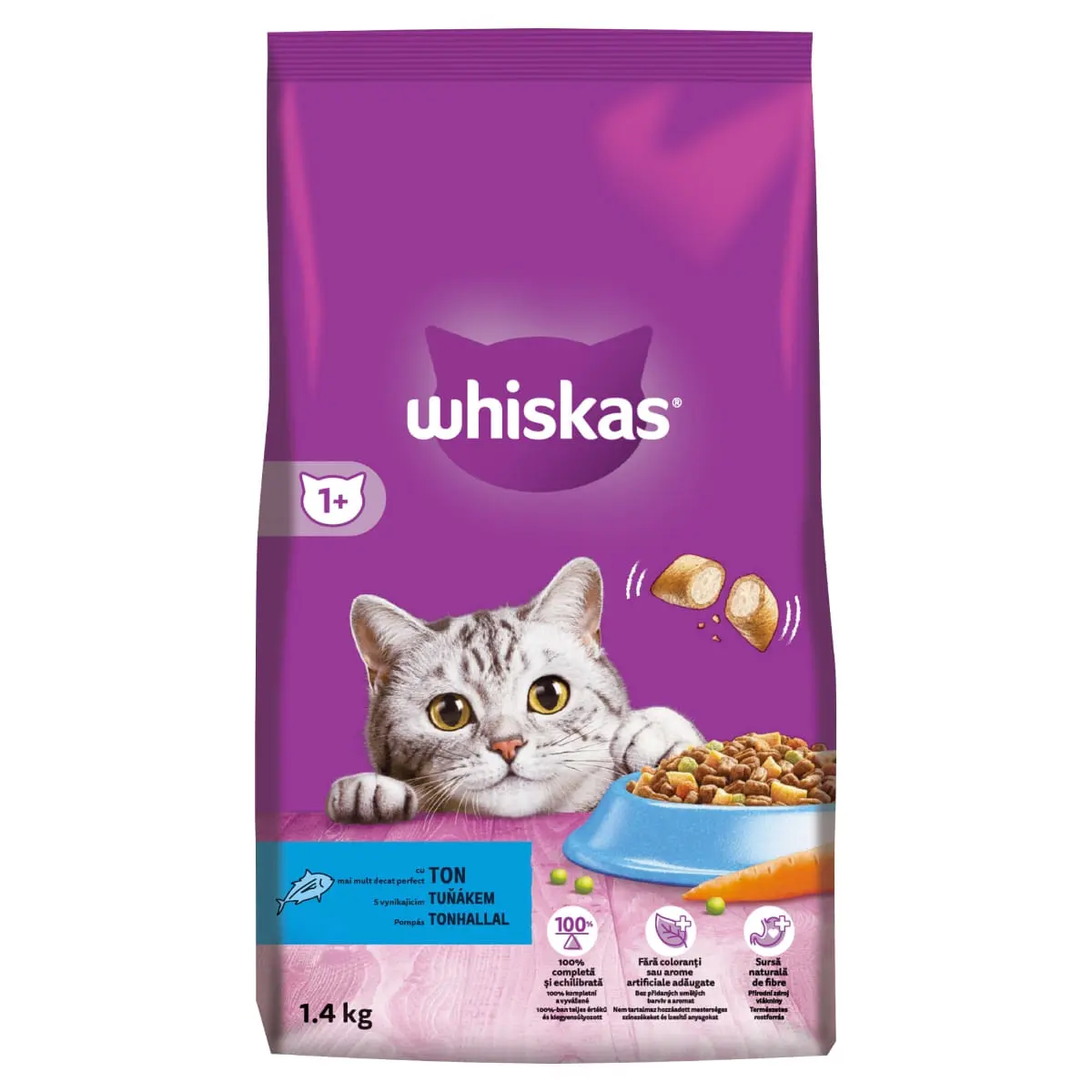 WHISKAS Adult, Ton, hrana uscata pisici, 1.4kg - Image 5