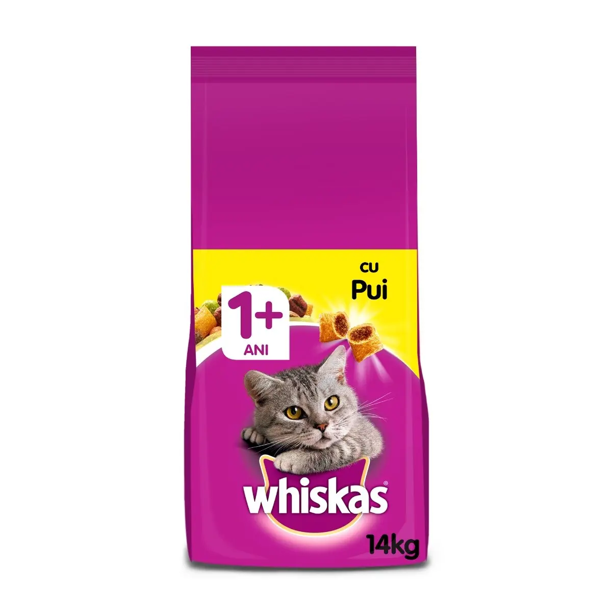 WHISKAS Adult, Pui, hrana uscata pisici, 14kg - Image 6