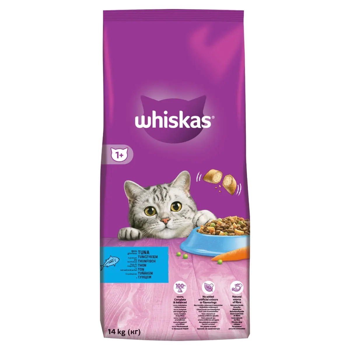 WHISKAS Adult, Ton, hrana uscata pisici, 14kg - Image 6