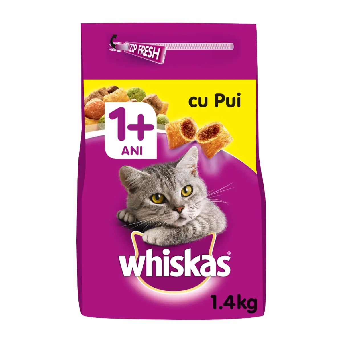 WHISKAS Adult, Pui, hrana uscata pisici, 1.4kg - Image 5