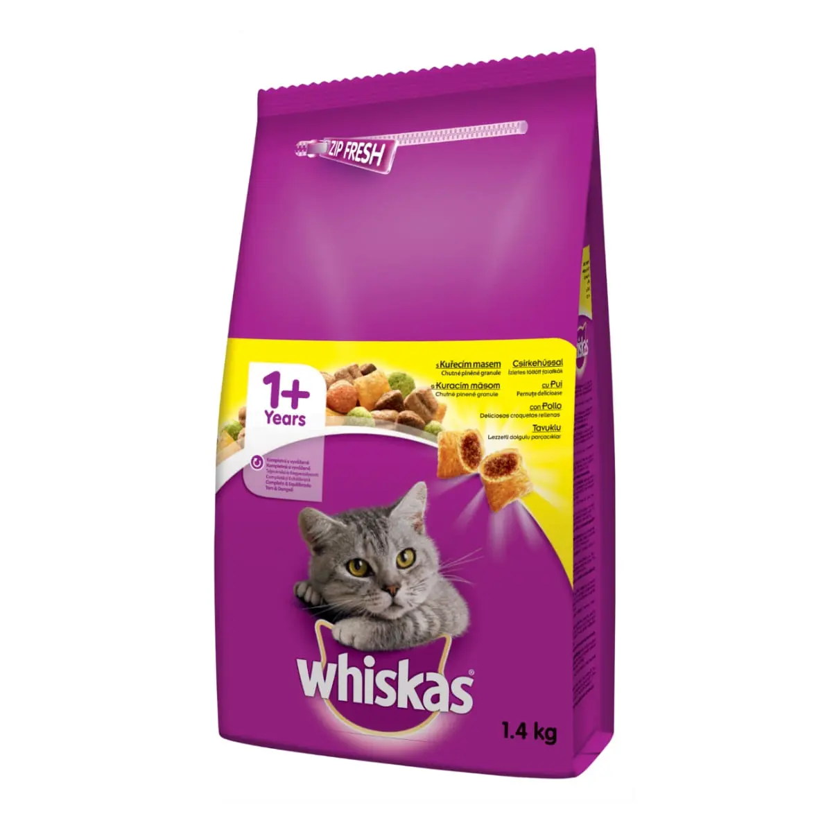 WHISKAS Adult, Pui, hrana uscata pisici, 1.4kg - Image 6