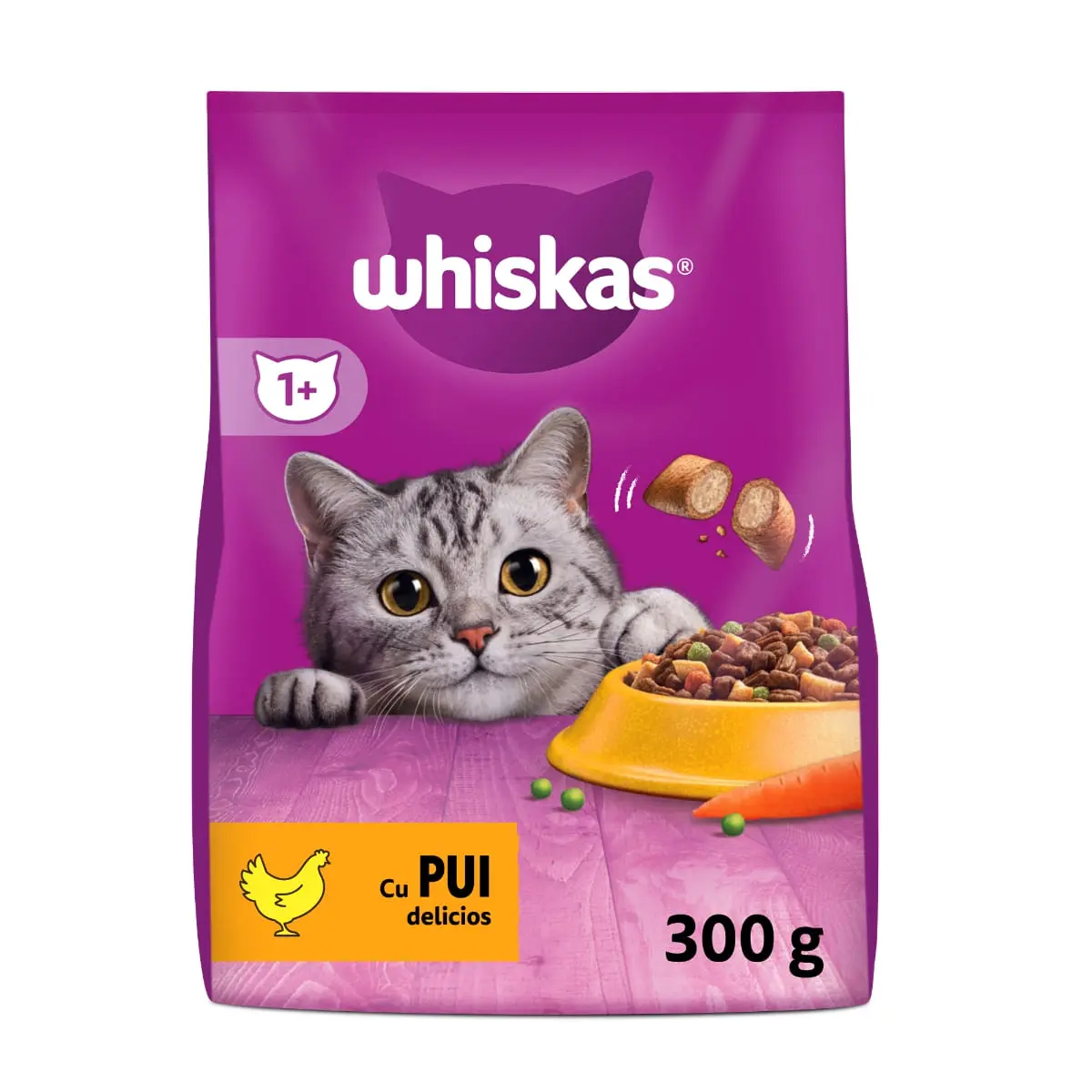 WHISKAS Adult, Pui, hrana uscata pisici, 300g - Image 6