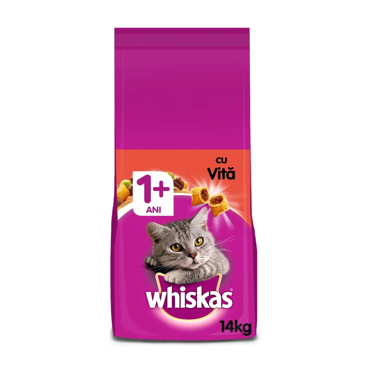 WHISKAS Adult, Vita, hrana uscata pisici, 14kg - Image 4