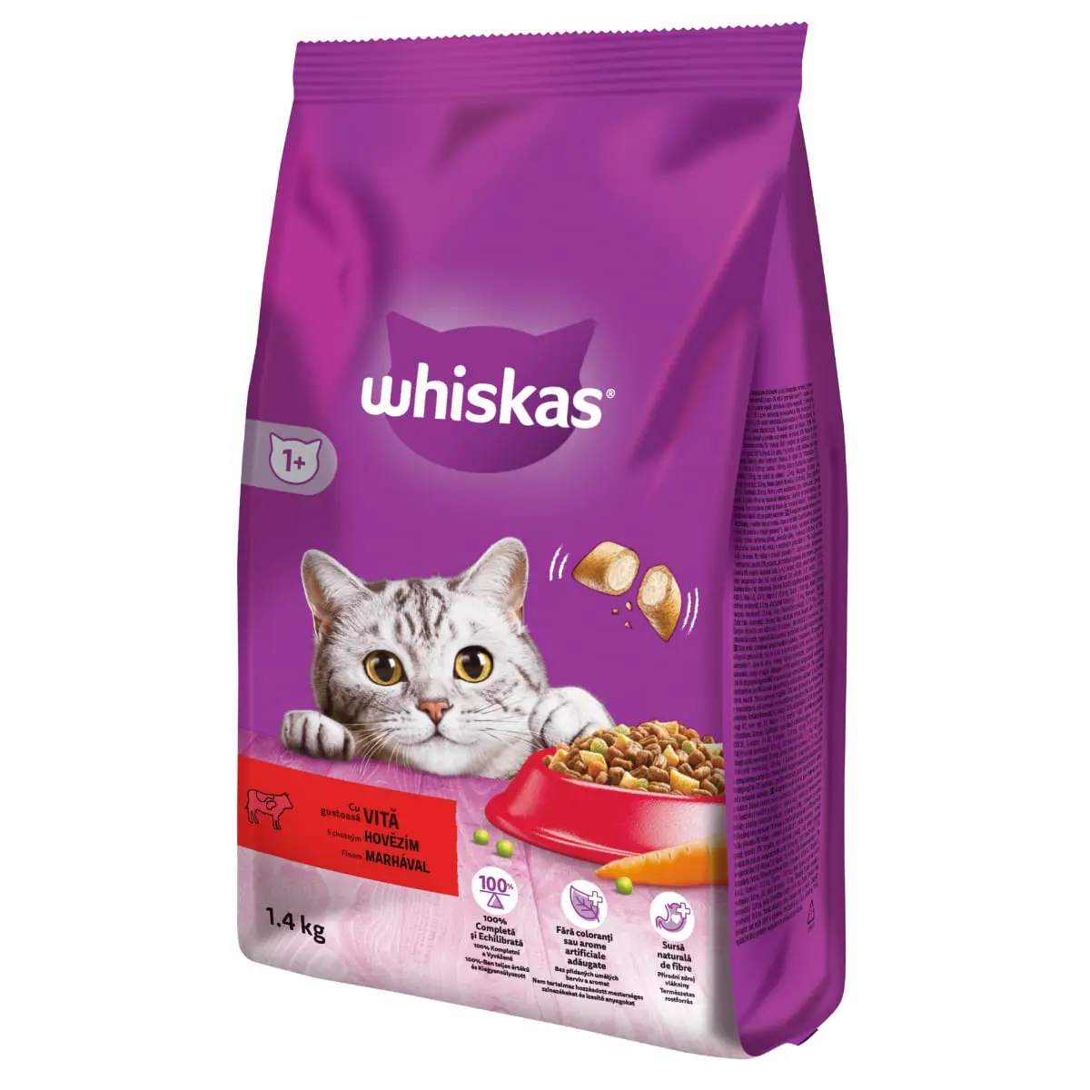 WHISKAS Adult, Vita, hrana uscata pisici, 1.4kg - Image 2