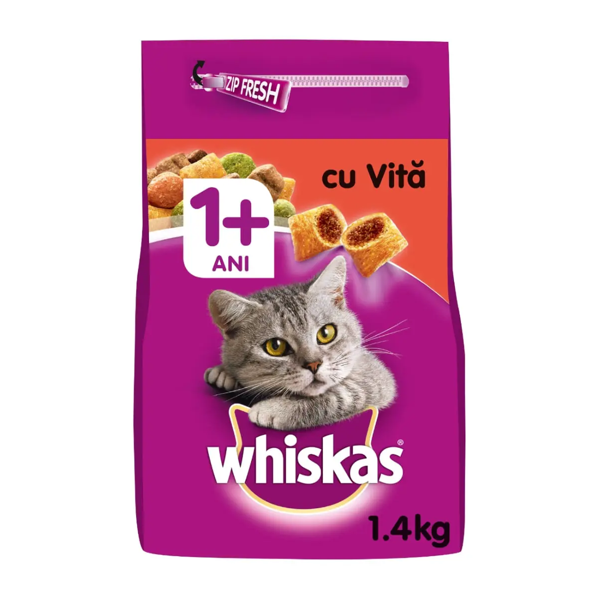 WHISKAS Adult, Vita, hrana uscata pisici, 1.4kg - Image 5