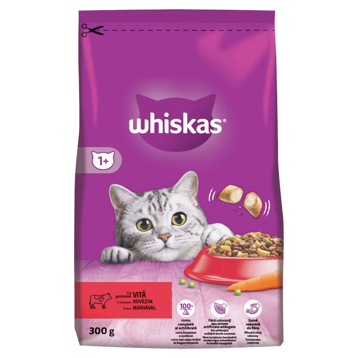 WHISKAS Adult, Vita, hrana uscata pisici, 300g - Image 2