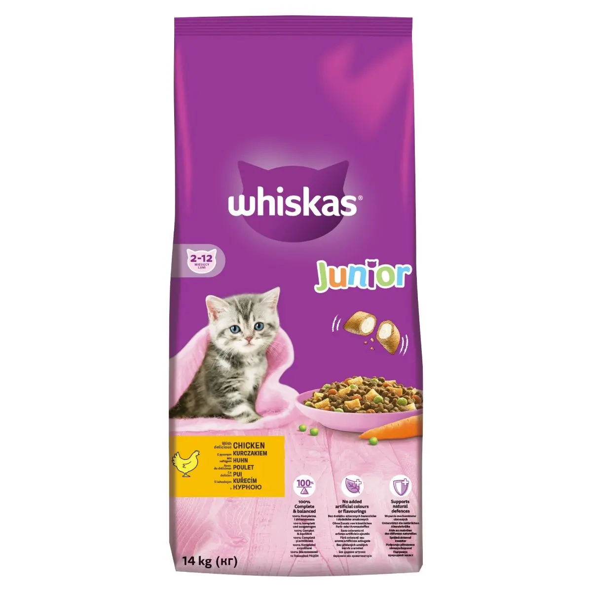 WHISKAS Junior, Pui, hrana uscata pisici junior, 14kg - Image 12