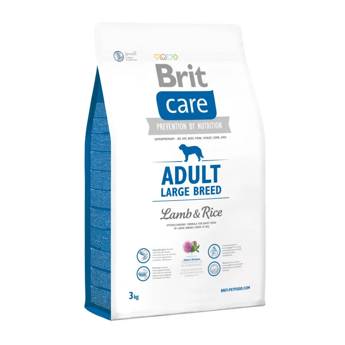 BRIT Care Adult Large Breed, L-XL, Miel cu Orez, hrana uscata caini, 3kg