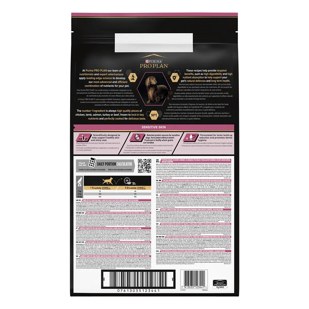 PURINA Pro Plan Sensitive Skin Adult S, Somon, hrana uscata caini, piele si blana, 7kg - Image 3
