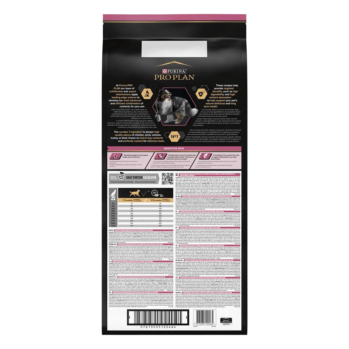 PURINA Pro Plan Sensitive Skin Adult M, Somon, hrana uscata caini, piele si blana, 14kg - Image 5