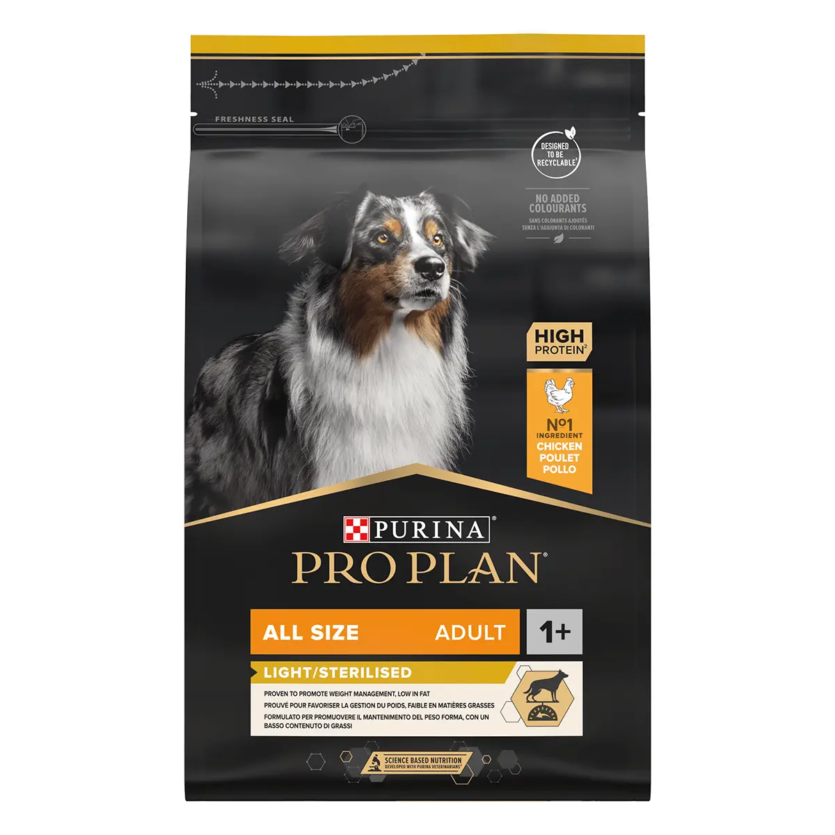 PURINA Pro Plan Light/Sterilised Adult S-XL, Pui, hrana uscata caini sterilizati, 3kg - Image 5