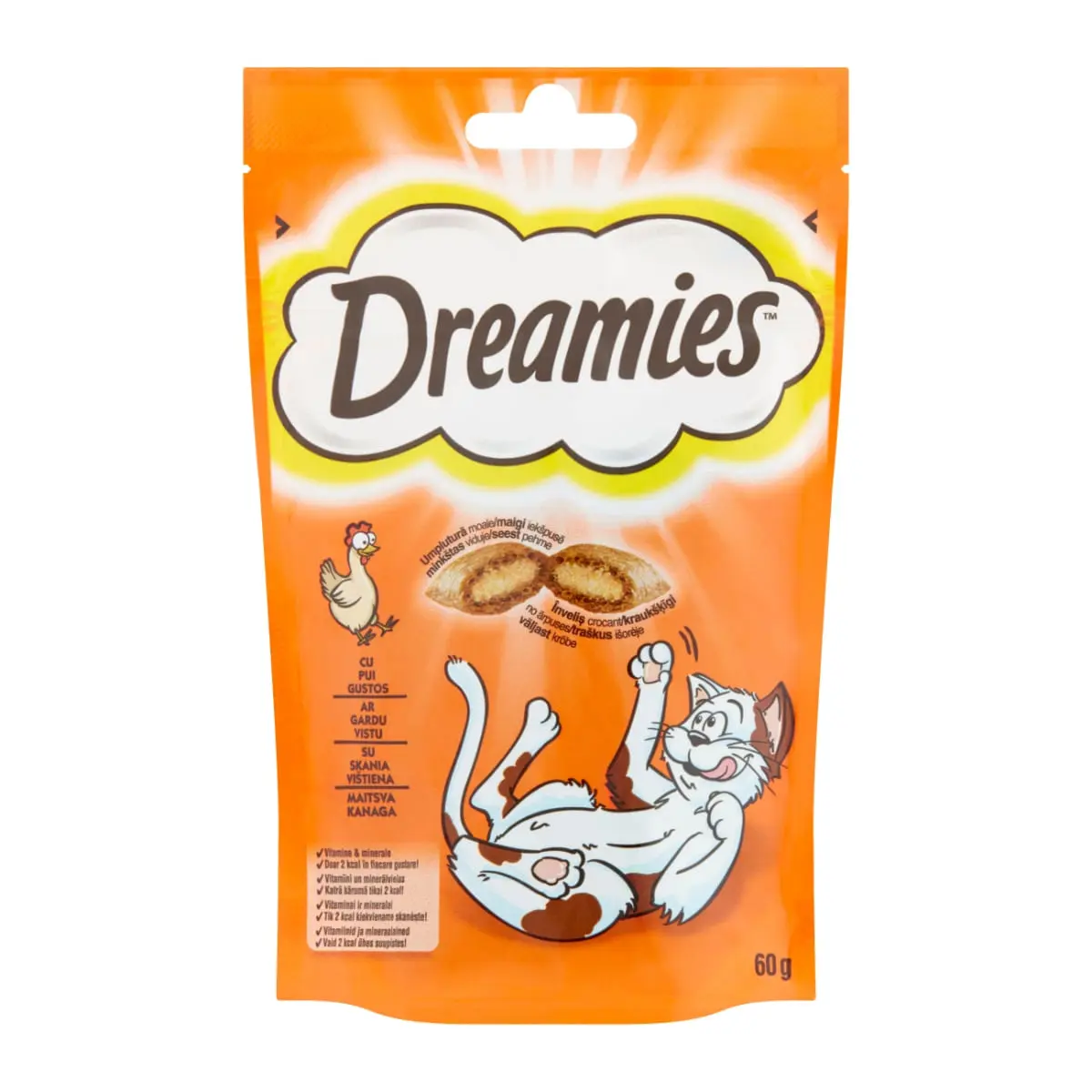 DREAMIES, Pui, punguta recompense pisici, 60g - Image 2