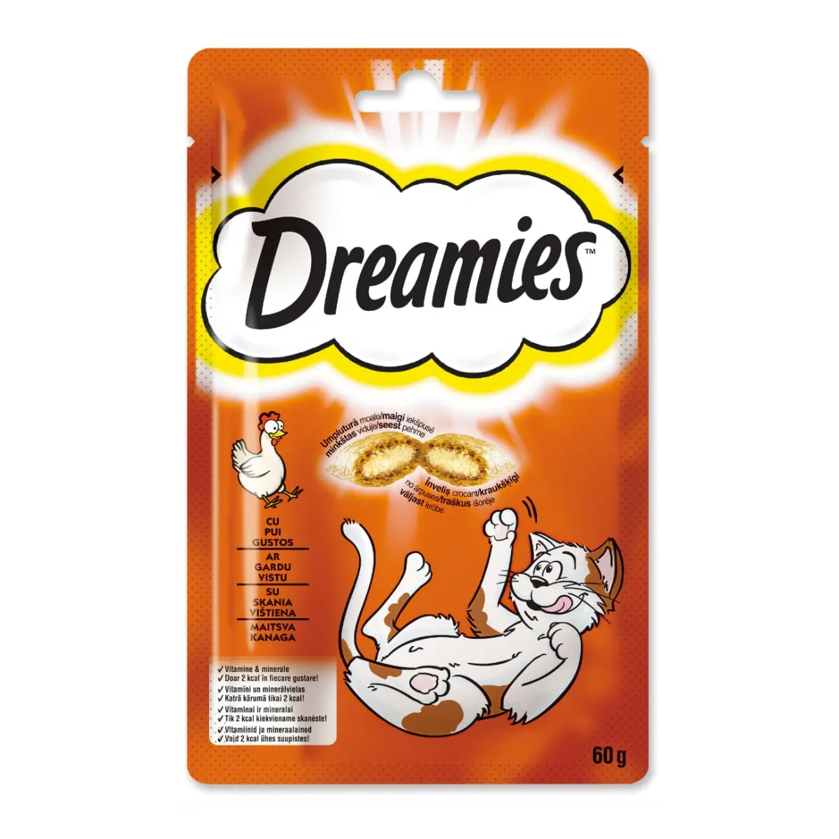 DREAMIES, Pui, punguta recompense pisici, 60g - Image 5