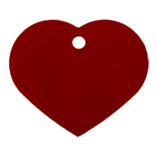 Medalion Imarc Aluminiu Inima, Rosu, Masura L - Gravare Gratuita