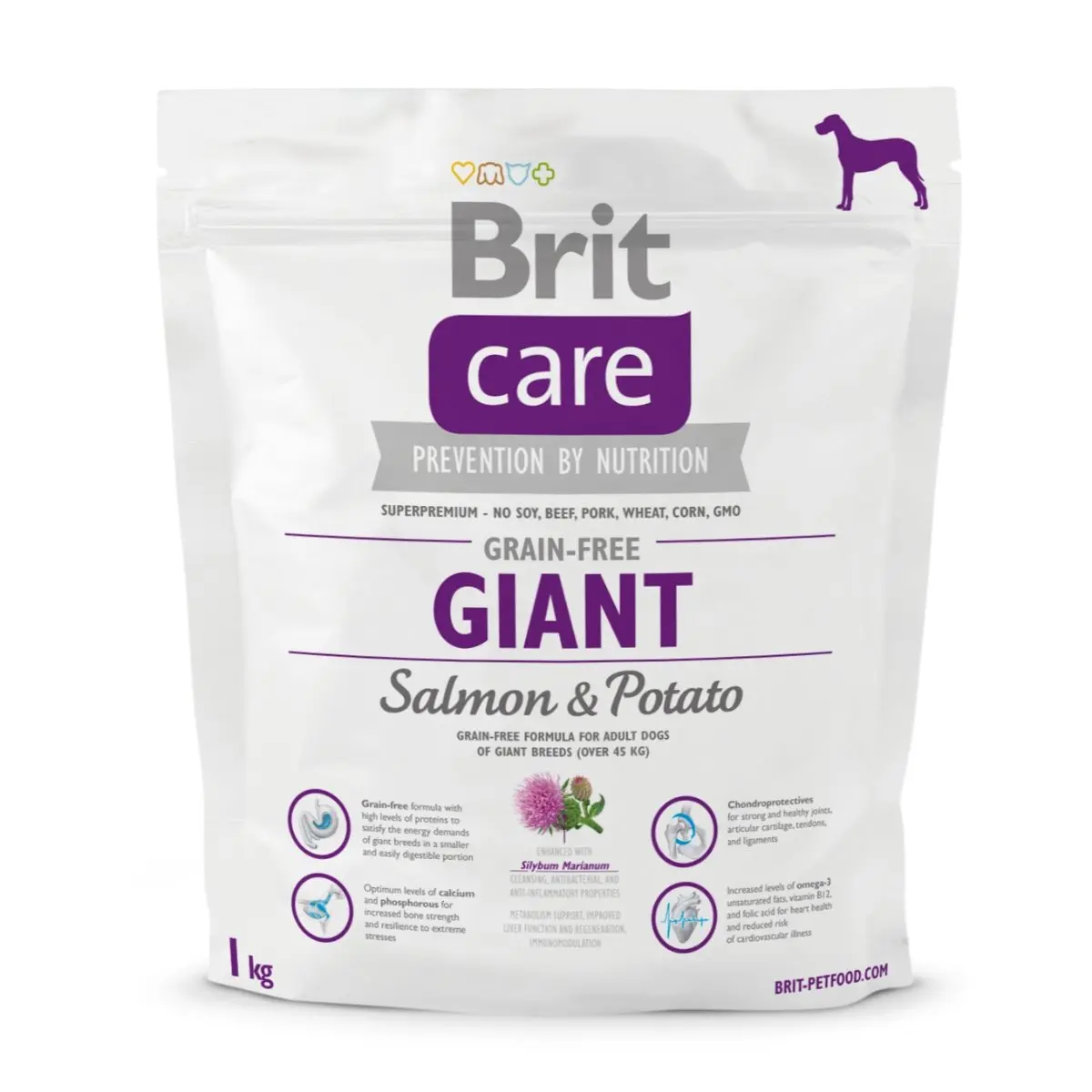 BRIT Care Giant Adult, XL, Somon cu Cartofi, hrana uscata fara cereale caini, 1kg