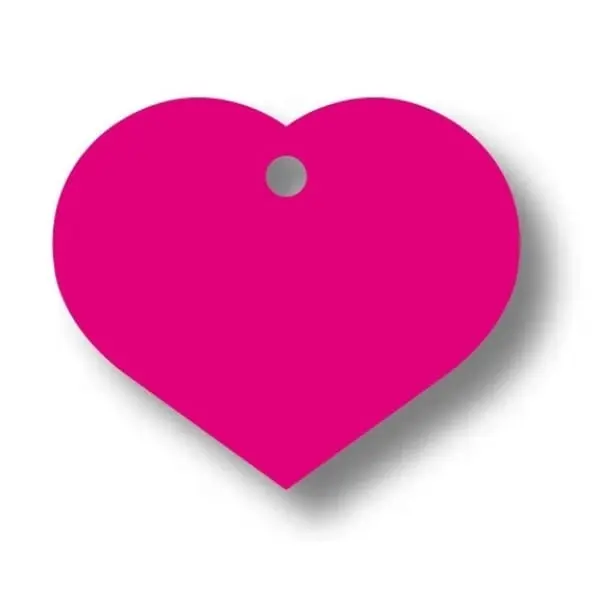 Medalion Imarc Aluminiu Inima, Roz, Masura L - Gravare Gratuita - Image 2