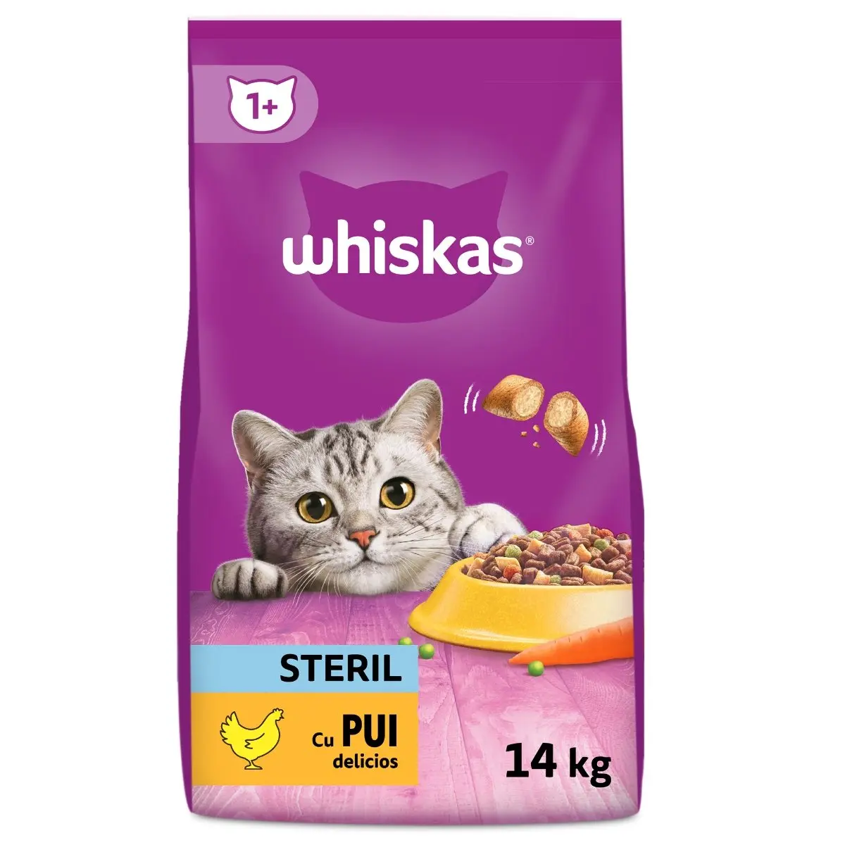 WHISKAS Adult Sterile, Pui, hrana uscata pisici sterilizate, 14kg - Image 10