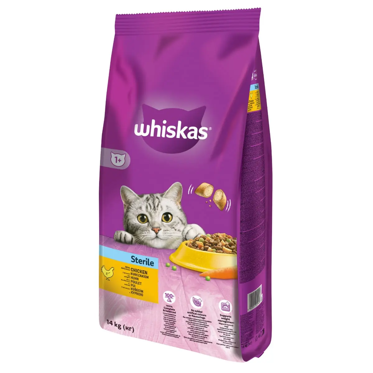 WHISKAS Adult Sterile, Pui, hrana uscata pisici sterilizate, 14kg - Image 13