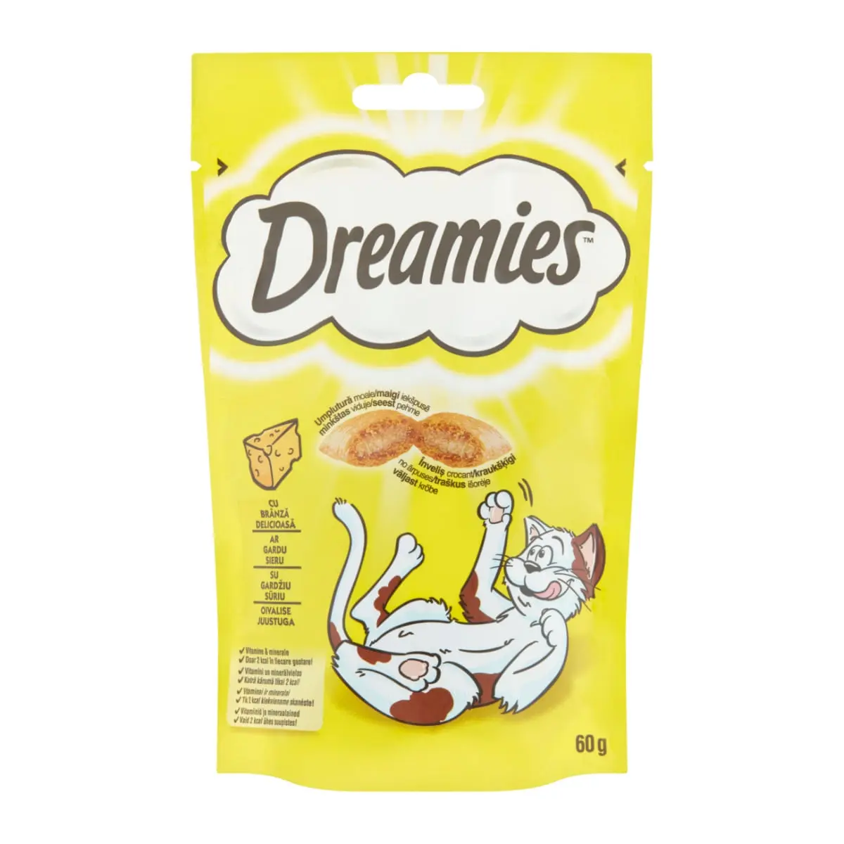 DREAMIES, Branza, punguta recompense pisici, 60g - Image 6