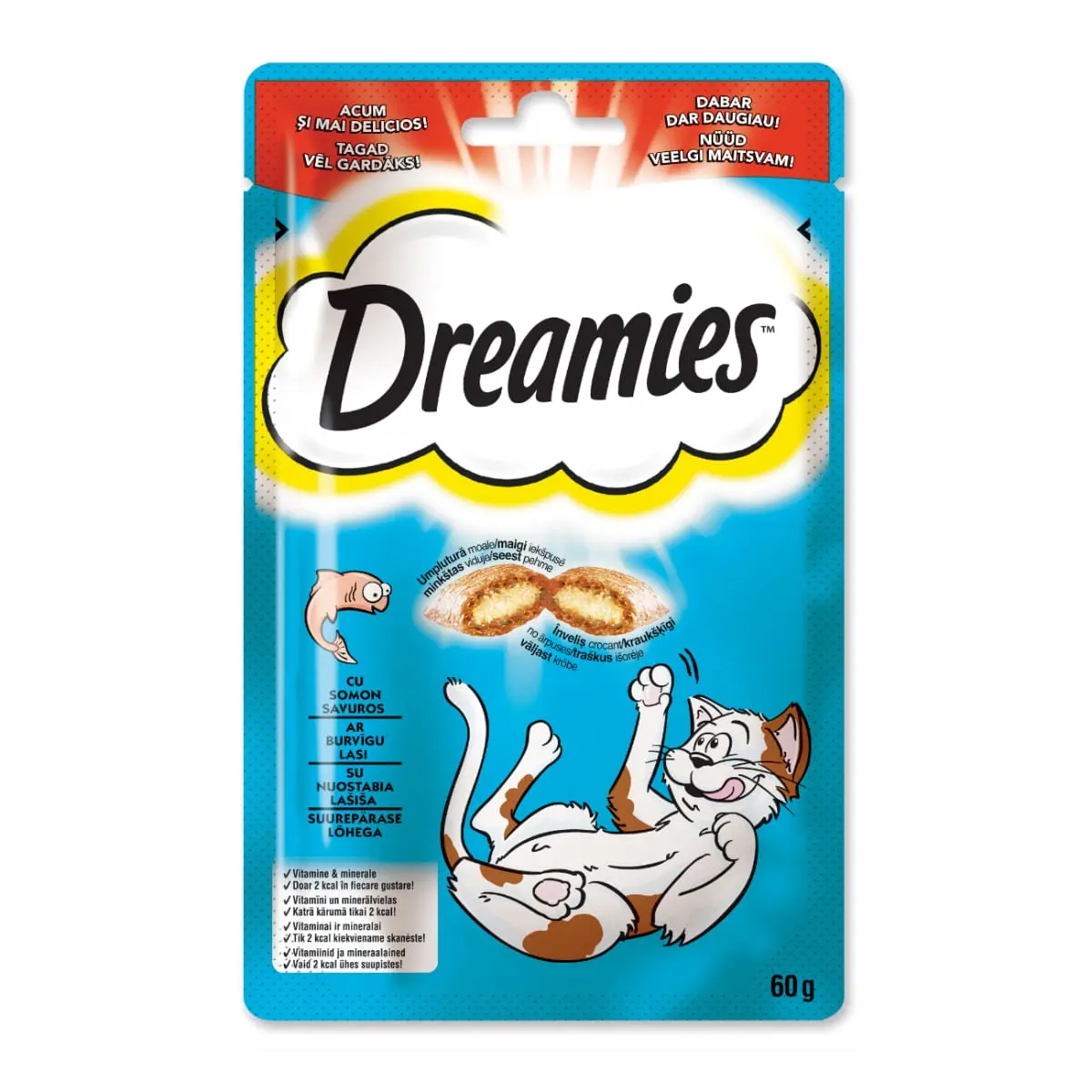 DREAMIES, Somon, punguta recompense pisici, 60g