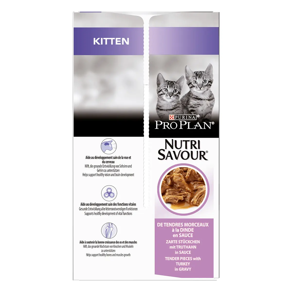 PURINA Pro Plan Nutrisavour Junior, Curcan, hrana umeda pisici junior, (in sos) PURINA Pro Plan Nutrisavour Junior, Curcan, pachet economic plic hrana umeda pisici junior, (in sos), 85g x 10 - Image 5
