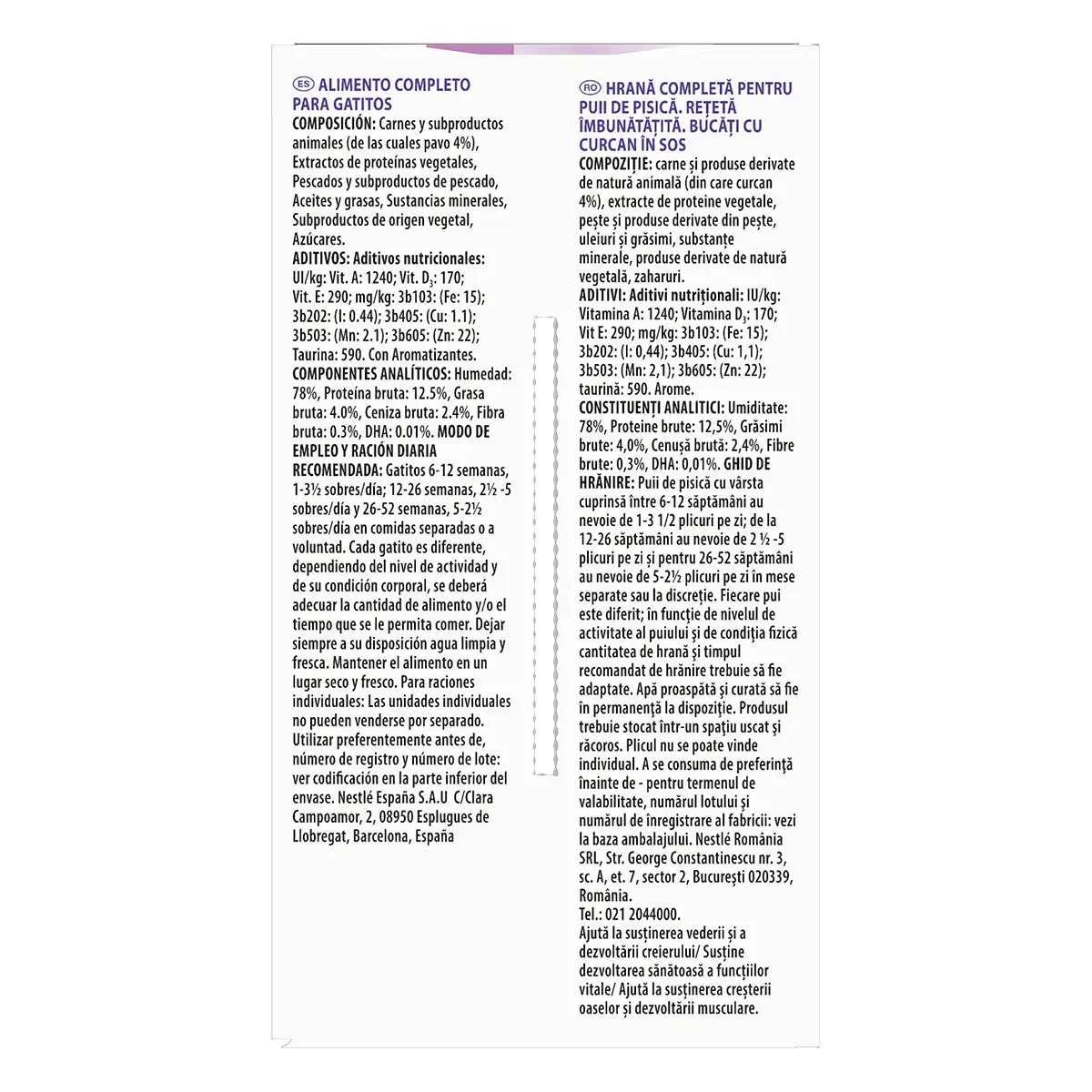 PURINA Pro Plan Nutrisavour Junior, Curcan, hrana umeda pisici junior, (in sos) PURINA Pro Plan Nutrisavour Junior, Curcan, pachet economic plic hrana umeda pisici junior, (in sos), 85g x 10 - Image 6