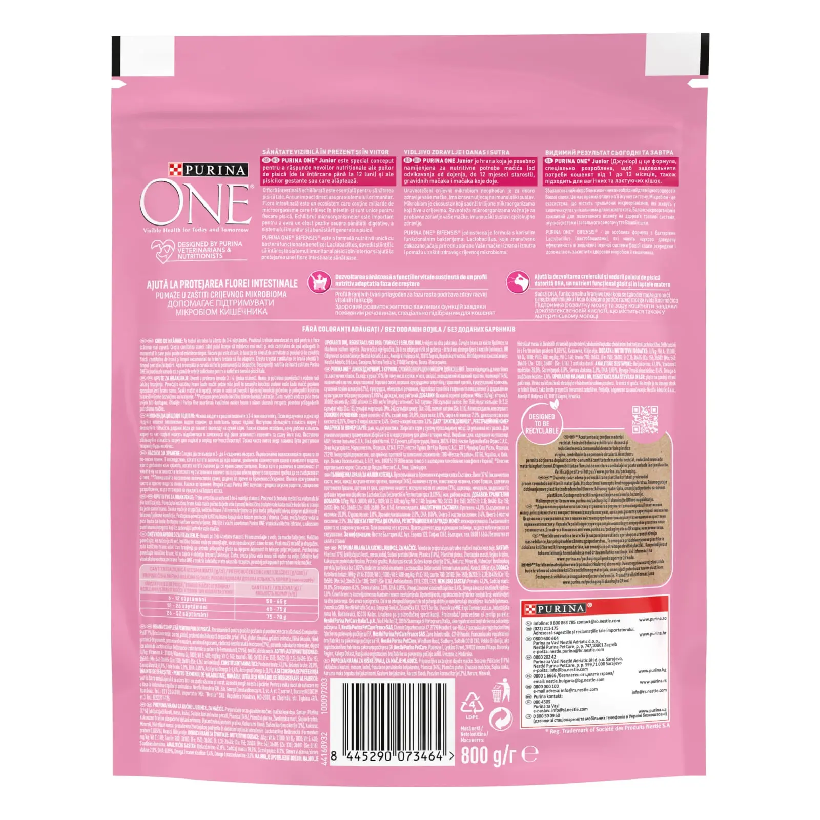 PURINA One Junior, Pui cu Cereale Integrale, hrana uscata pisici junior, 800g - Image 6