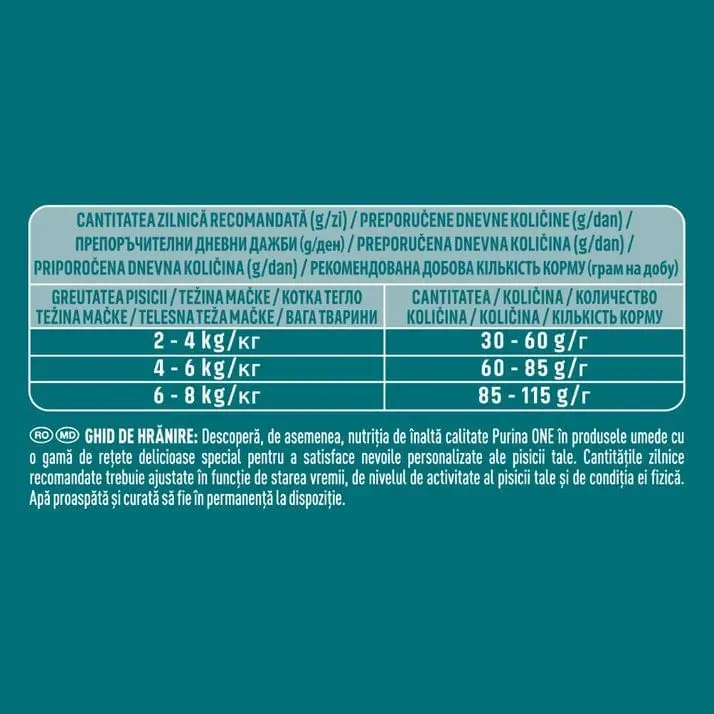 PURINA One Adult, Somon cu Cereale Integrale, hrana uscata pisici, 800g - Image 3