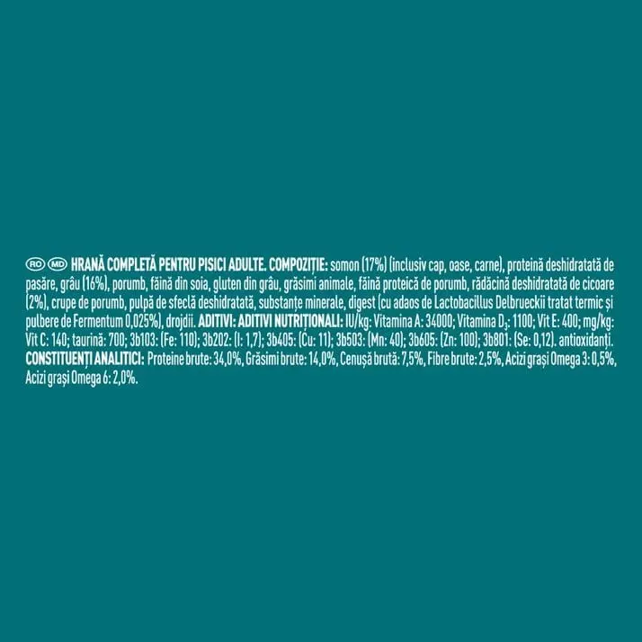 PURINA One Adult, Somon cu Cereale Integrale, hrana uscata pisici, 800g - Image 4