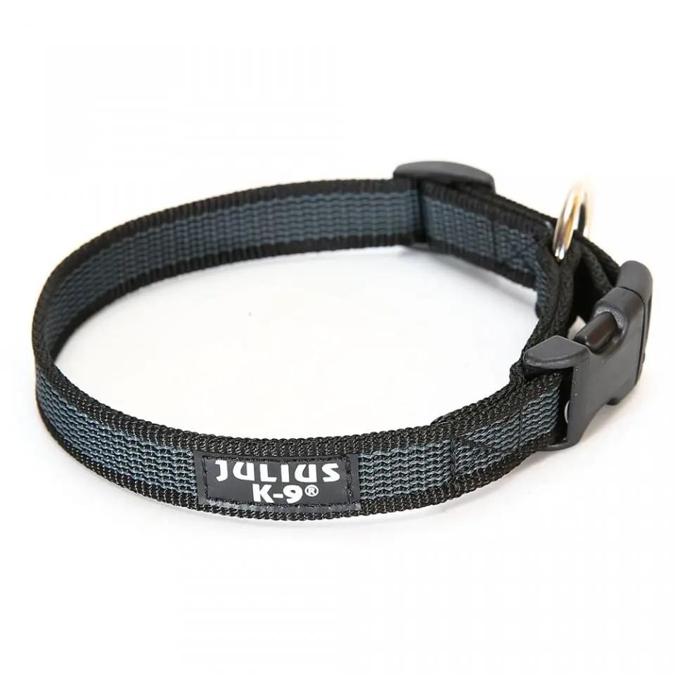 Zgarda IDC Julius K9, Din Nylon, 20 mm, Neagra - Image 2