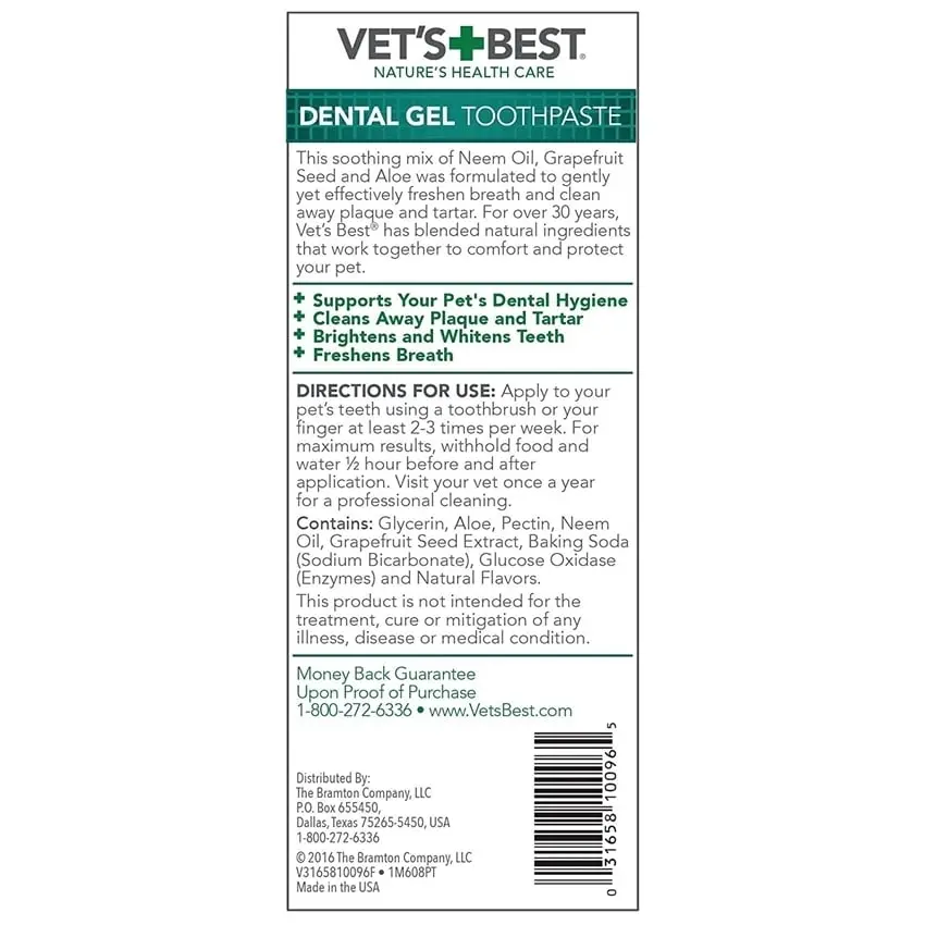 Vet's Best Supliment Nutritiv pentru Caini, Gel Dental Care, 100 g - Image 4