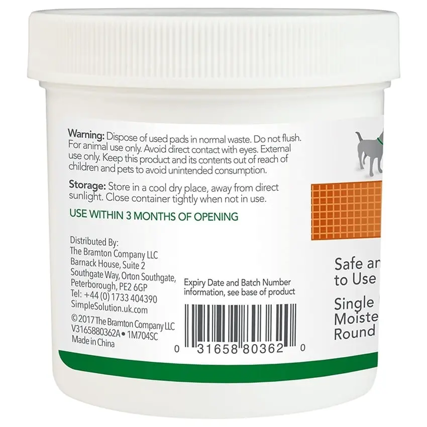 VET'S BEST Clean Eye, servetele igiena ochilor caini, anti-pete, Aloe Vera, cutie, 100buc - Image 2