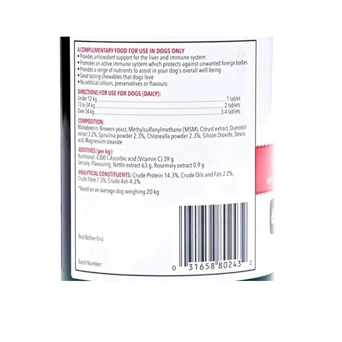 Vet's Best Supliment Nutritiv pentru Caini, Imunitate, 60 tablete - Image 6