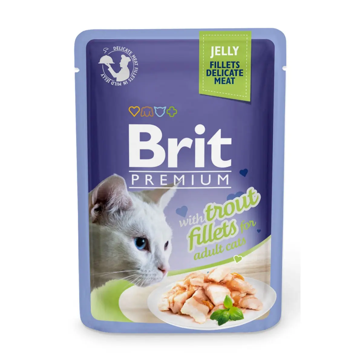BRIT Premium, File Pastrav, plic hrana umeda pisici, (in aspic), 85g