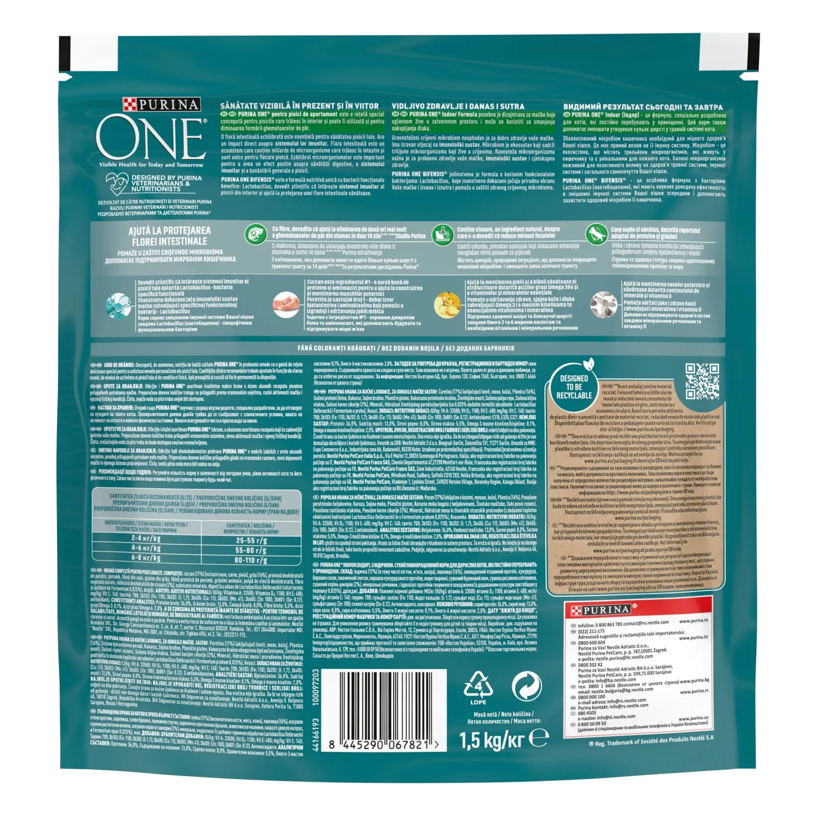 PURINA One Indoor, Curcan cu Cereale Integrale, hrana uscata pisici, 1.5kg - Image 5