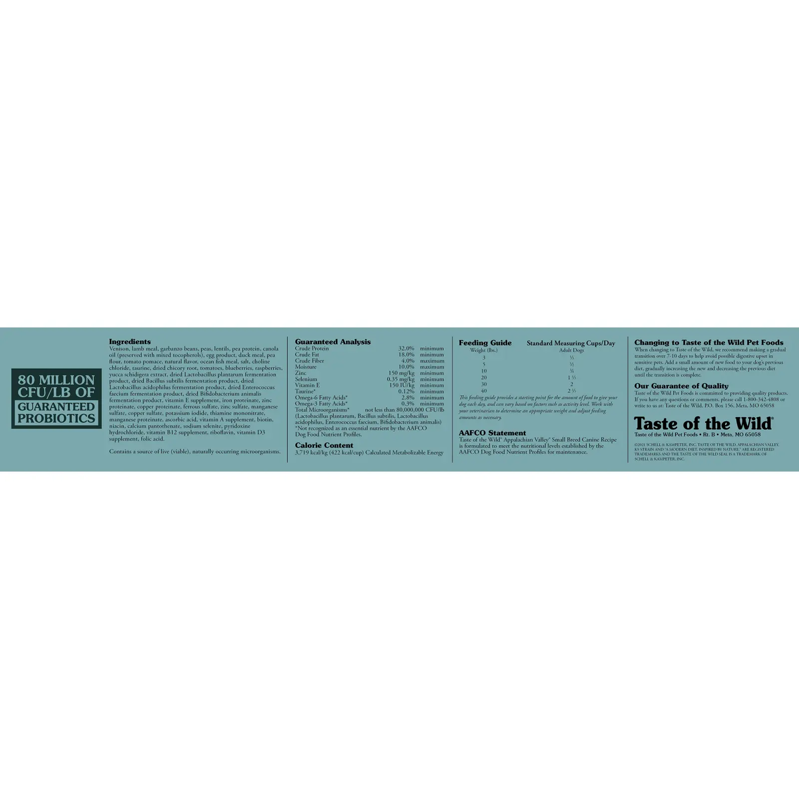 TASTE OF THE WILD Appalachian Valley Small Breed XS-M, Vanat si Miel, hrana uscata fara cereale caini, 12.2kg - Image 2