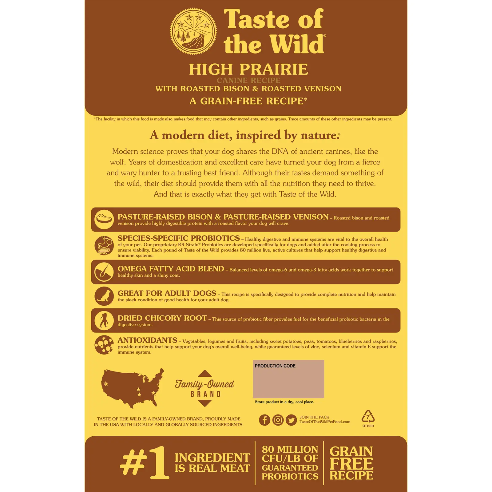 TASTE OF THE WILD High Prairie, Bizon si Vanat, hrana uscata fara cereale caini, 12.2kg - Image 2