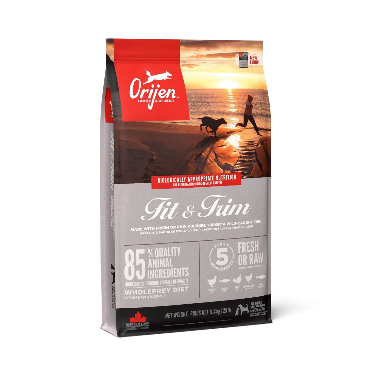 ORIJEN Fit & Trim, hrana uscata fara cereale caini, metabolism, 11.4kg