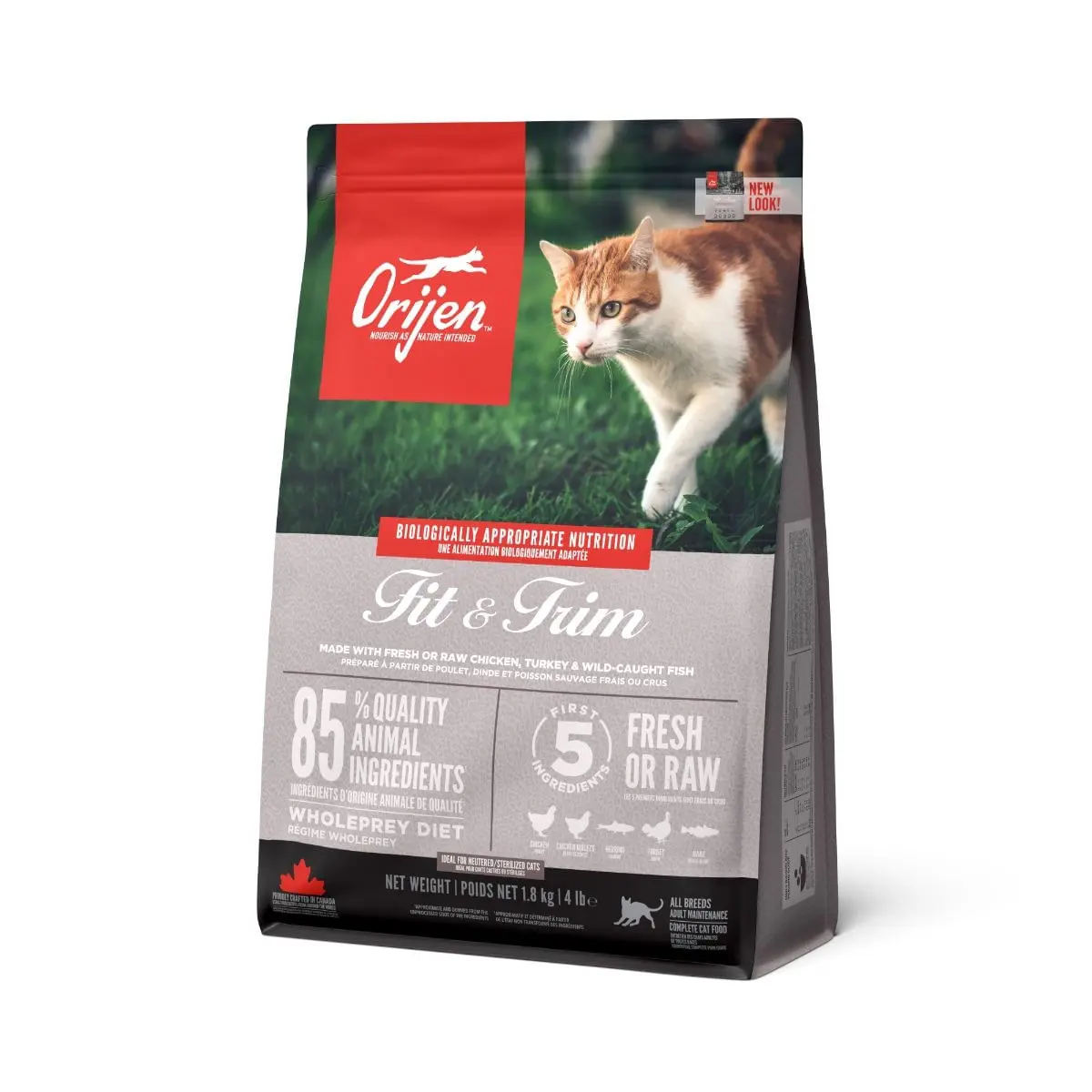 ORIJEN Fit & Trim, Pasare si Peste, hrana uscata fara cereale pisici, obezitate, 1.8kg - Image 5