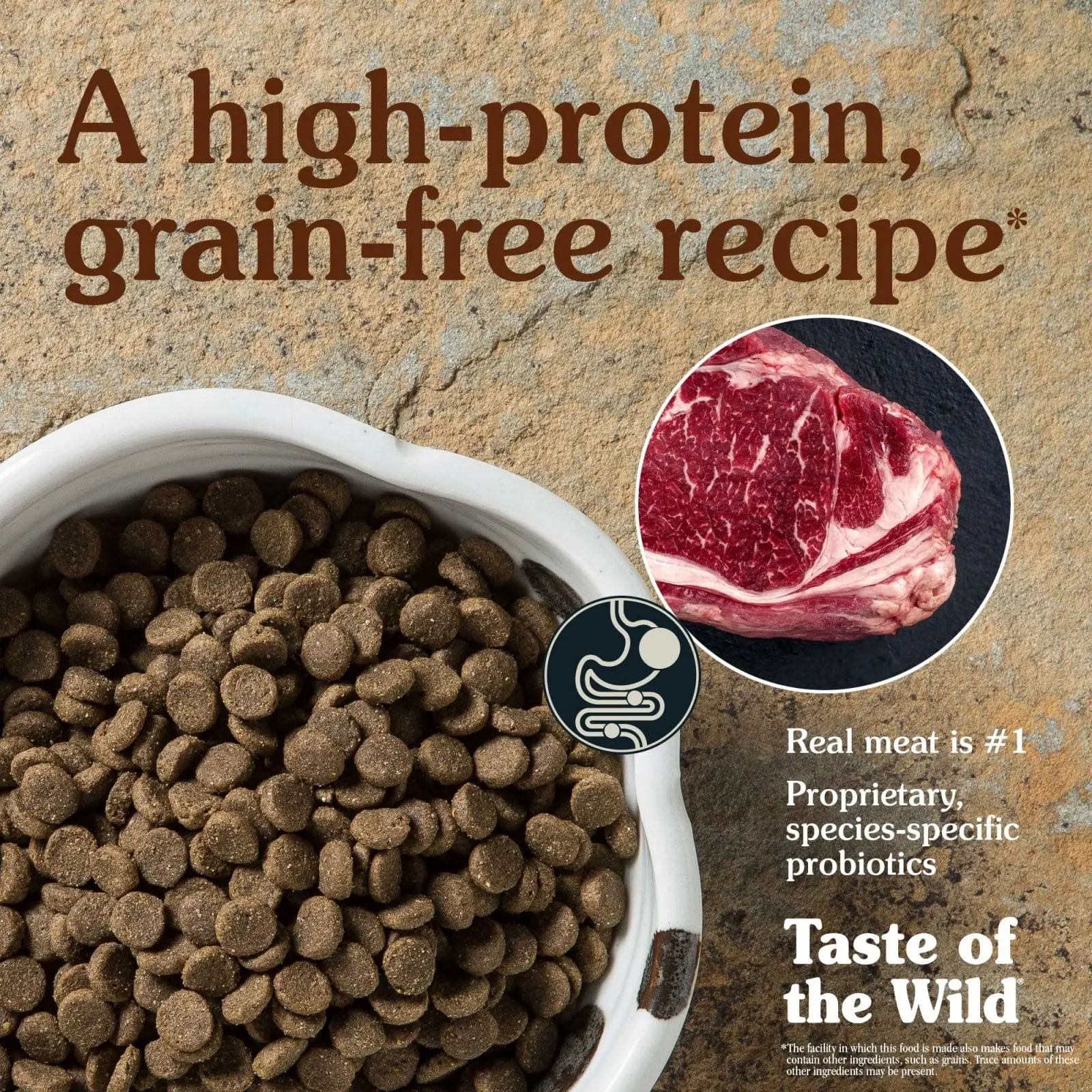 TASTE OF THE WILD High Prairie, Bizon si Vanat, hrana uscata fara cereale caini, 12.2kg - Image 3