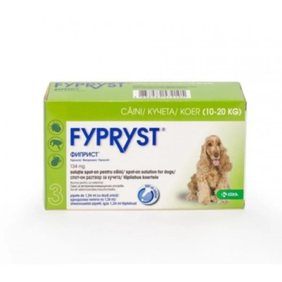 FYPRYST, deparazitare externa caini, pipeta repelenta, M(10 - 20kg), 3buc