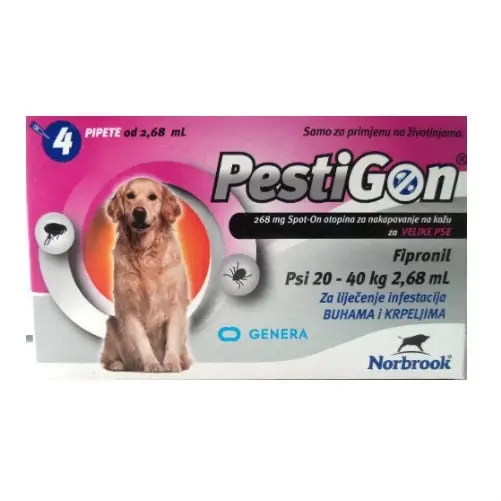 Pestigon Dog L, 20-40 kg, 4 pipete - Image 2