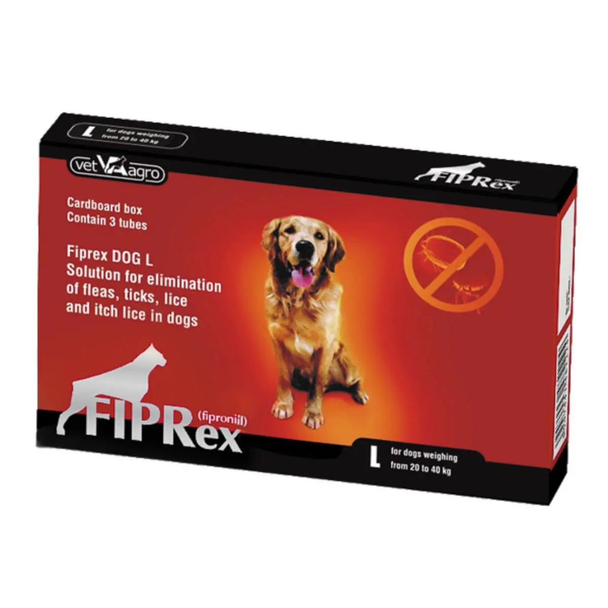 FIPREX, deparazitare externa caini, pipeta repelenta, L(20 - 40kg), 3buc
