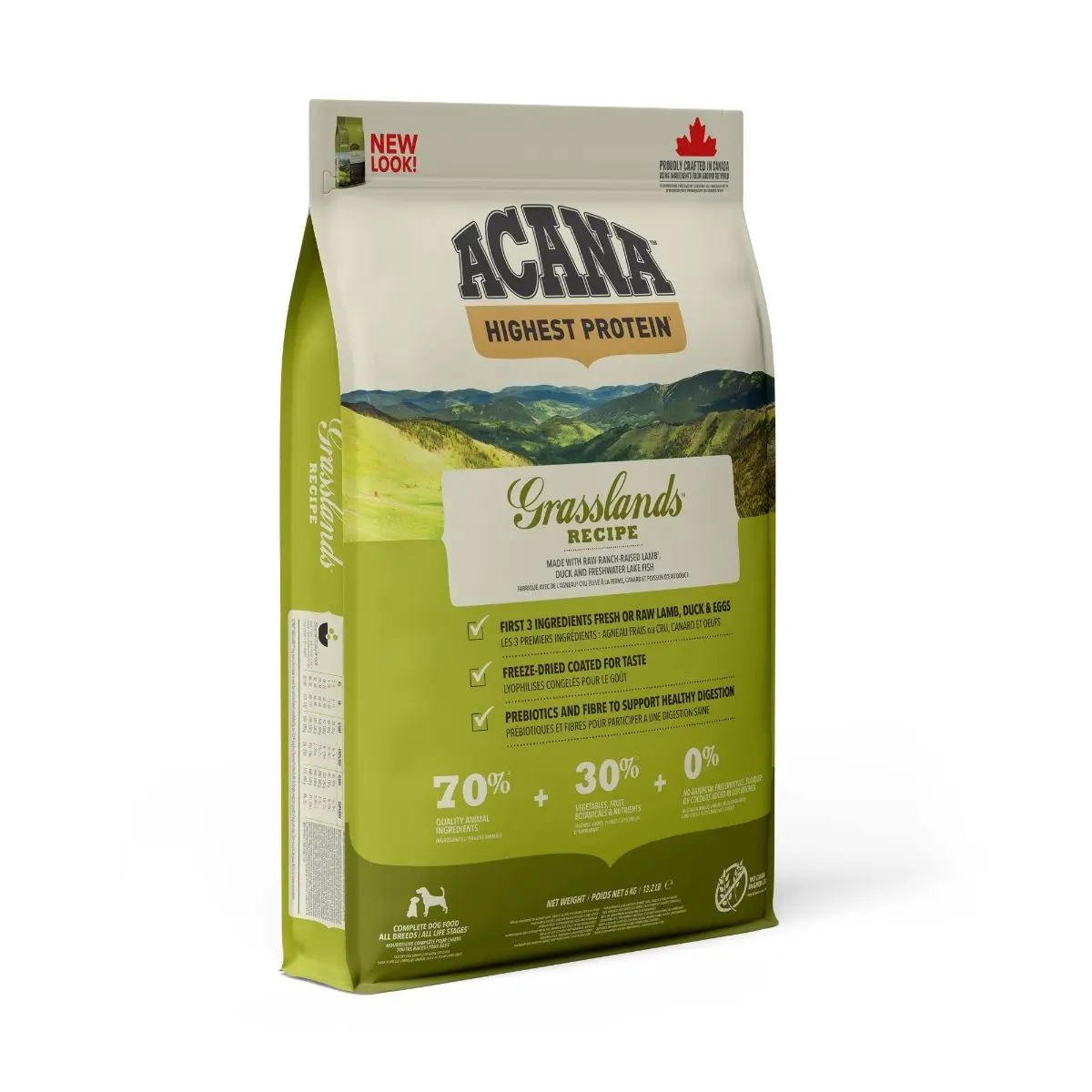 ACANA Highest Protein Grasslands, hrana uscata fara cereale caini, 11.4kg