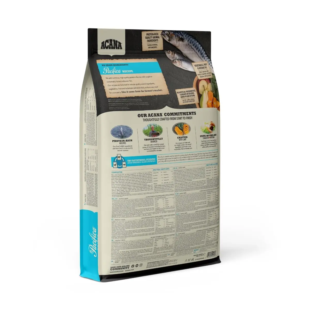 ACANA Highest Protein Pacifica, XS-XL, Hering si Macrou, hrana uscata fara cereale caini, 11.4kg - Image 2