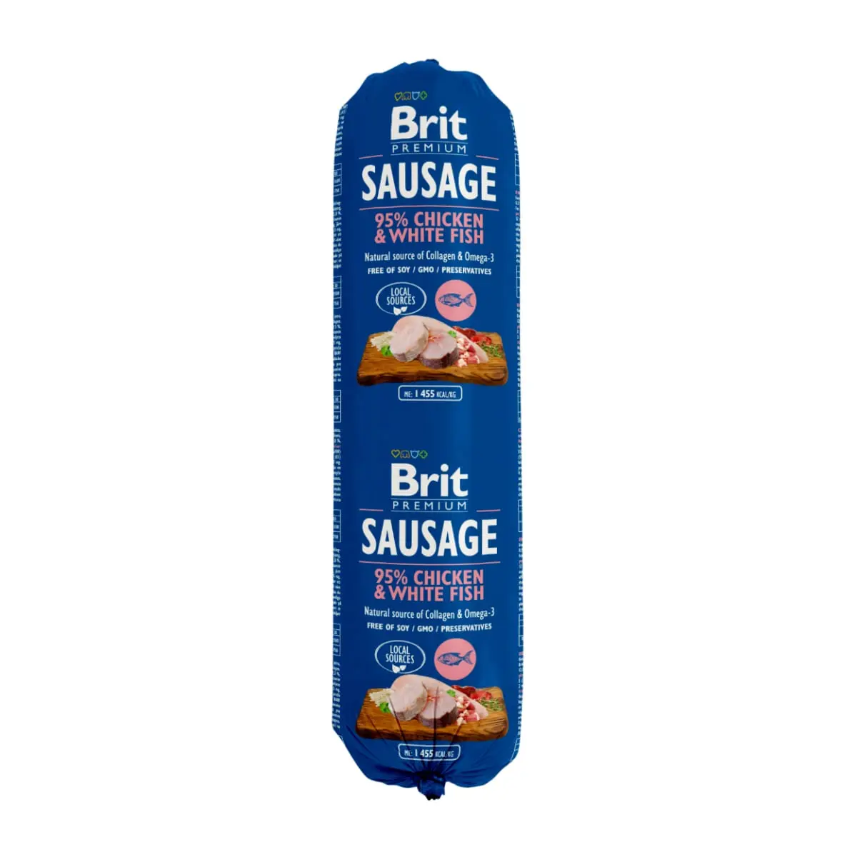 BRIT Premium, Pui si Peste Alb, salam hrana umeda continut redus cereale caini, 800g - Image 3