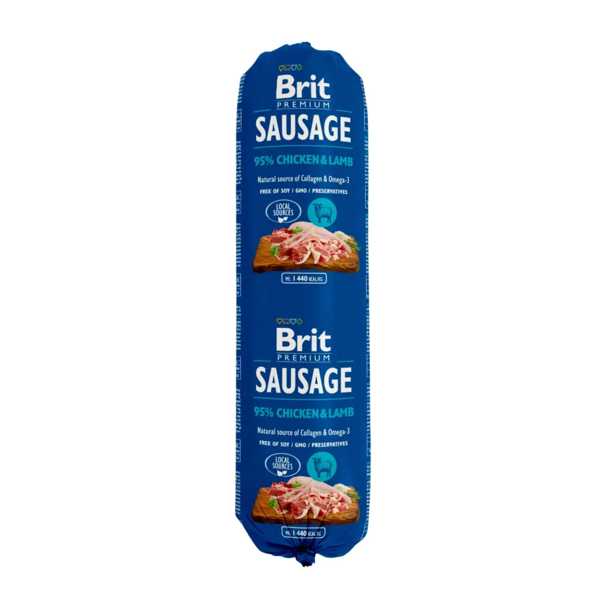 BRIT Premium, Pui si Miel, salam hrana umeda continut redus cereale caini, 800g