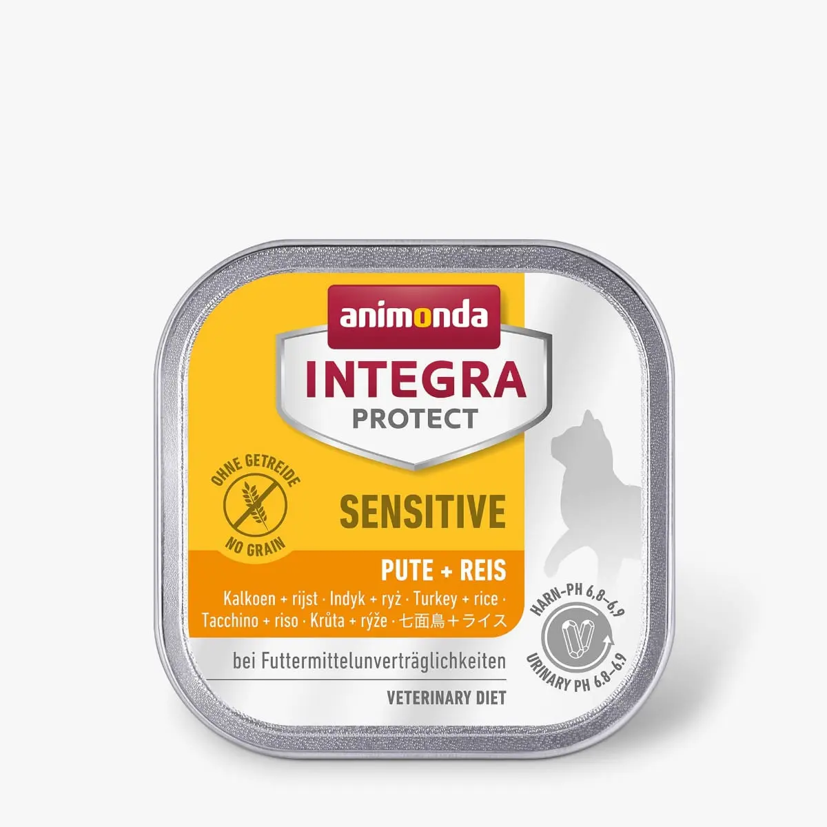 INTEGRA PROTECT Sensitive, Curcan si Orez, dieta veterinara, tavita hrana umeda pisici, alergii, sistem digestiv, (in aspic), 100g - Image 2