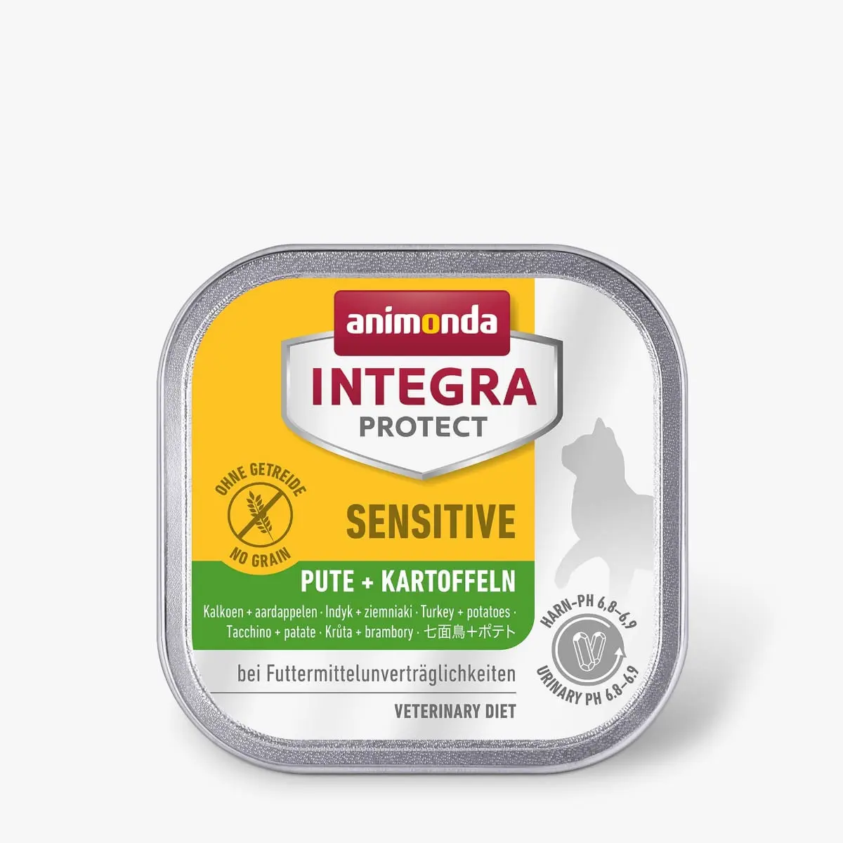 INTEGRA PROTECT Sensitive, Curcan si Cartofi, dieta veterinara, tavita hrana umeda fara cereale pisici, alergii, sistem digestiv, (in aspic), 100g - Image 2