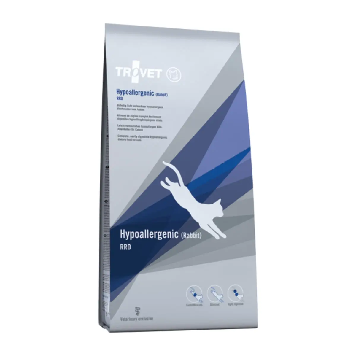 TROVET Cat Hypoallergenic RRD, Iepure, dieta veterinara pisici, hrana uscata, afectiuni digestive si dermatologice, 3kg - Image 2